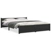 vidaXL Giroletto Nero in Legno Massello 135x190 cm Double