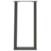 vidaXL Gambe per tavolo consolle a forma di U 2 pz Antracite 38x(72-73) cm Acciaio