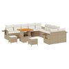 vidaXL Set Divano da Giardino 13 pz Beige polyrattan