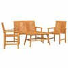 vidaXL Set Lounge da Giardino 4 pcs Marrone Legno di Acacia Massello