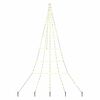 vidaXL Albero di Natale LED con picchetti per il terreno Bianco caldo