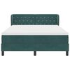 vidaXL Letto a molle con materasso Verde scuro 140 x 190 cm Velluto