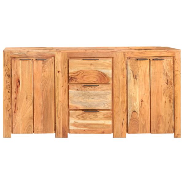 vidaXL Credenza con 3 Cassetti e 4 Ante in Legno Massello di Acacia