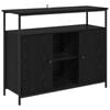 vidaXL Credenza Rovere Nero 100 x 35 x 80 cm Legno multistrato