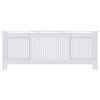 vidaXL Copertura per radiatori 2 pcs Bianco 205 x 20,5 x 81,5cm