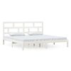 vidaXL Giroletto Bianco in Legno Massello di Pino 200x200 cm
