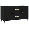 vidaXL Credenza Nera 100x36x60 cm in Legno Multistrato