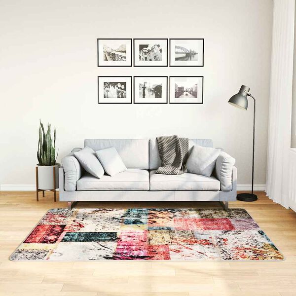 vidaXL Tappeto Lavabile Patchwork 120x180 cm Multicolore