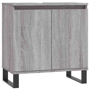 vidaXL Mobile da Bagno Grigio Sonoma 58x33x60 cm in Legno Multistrato