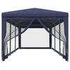 vidaXL Tenda per Feste con 8 Pareti Laterali in Rete Blu 3x9 m HDPE