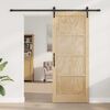 vidaXL Porta scorrevole Marrone 86 x 211 cm Pino massello