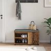 vidaXL Panca per ingresso con cuscino Legno vecchio 80 x 38 x 46 cm