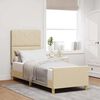 vidaXL Struttura del letto con testiera Crema 80 x 200 cm Tessuto