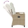 vidaXL Sedia da Giardino 2 pcs Beige e Crema 56 x 60 x 112 cm