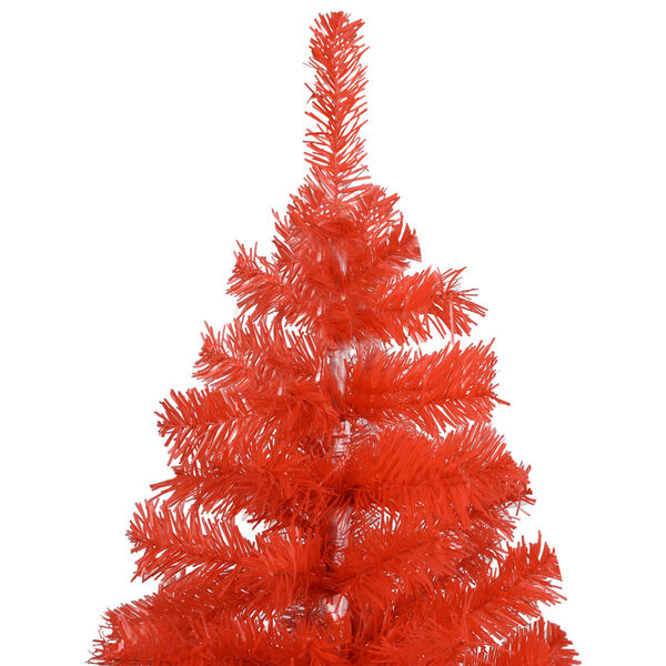 vidaXL Albero di Natale Preilluminato con Palline Rosso 120 cm PVC