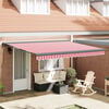 vidaXL Tenda da Sole Rosso e Bianco 400 &times; 300 cm