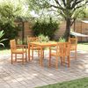 vidaXL Set da Pranzo per Giardino 5 pcs Marrone