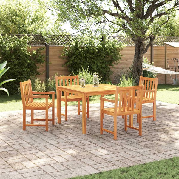 vidaXL Set da Pranzo per Giardino 5 pcs Marrone