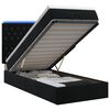 vidaXL Letto Ottomano con Materasso e LED Nero 90 x 200 cm Velluto