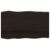 vidaXL Piano Tavolo Marrone Scuro 100x60x(2-6)cm Rovere Non Trattato