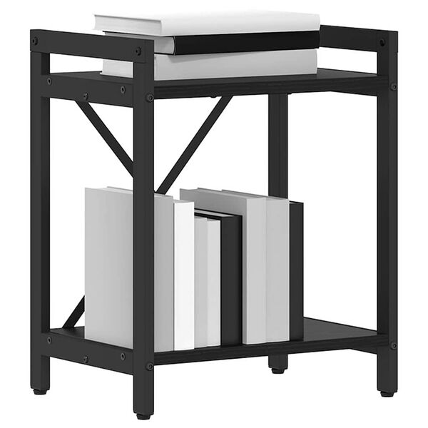 vidaXL Libreria Rovere Nero 40 x 30 x 50 cm Legno multistrato