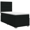 vidaXL Letto box spring con materasso Nero 80 x 200 cm Tessuto