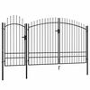 vidaXL Cancello da Giardino Woerden in acciaio 1,95x4 m Nero