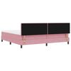 vidaXL Letto a Sorgente LED con materasso Rosa 200 x 200 cm Velluto