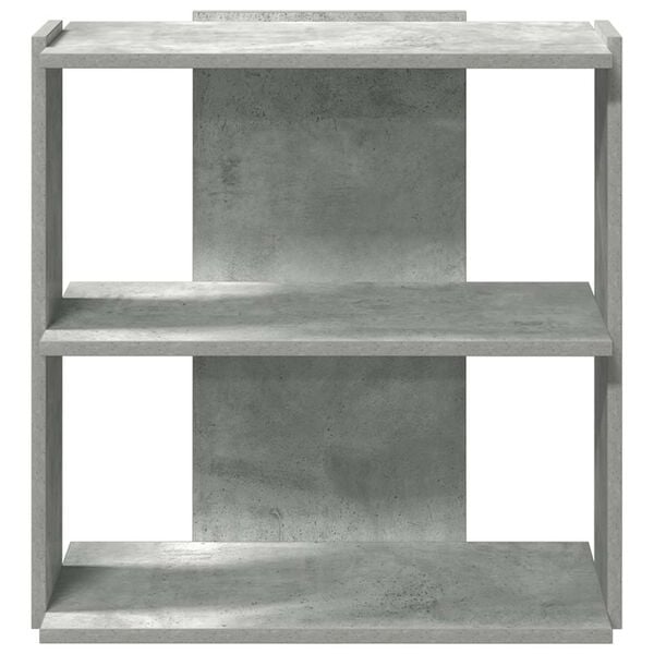 vidaXL Libreria 3 Ripiani Grigio Cemento 60x30x60 cm Multistrato