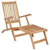 vidaXL Sedia da Ponte Pieghevole Naturale Legno di teak solido