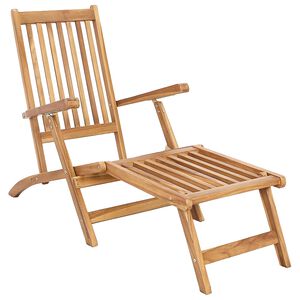 vidaXL Sedia da Ponte Pieghevole Naturale Legno di teak solido