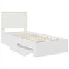 vidaXL Struttura del letto Bianco 90 x 190 cm Legno multistrato