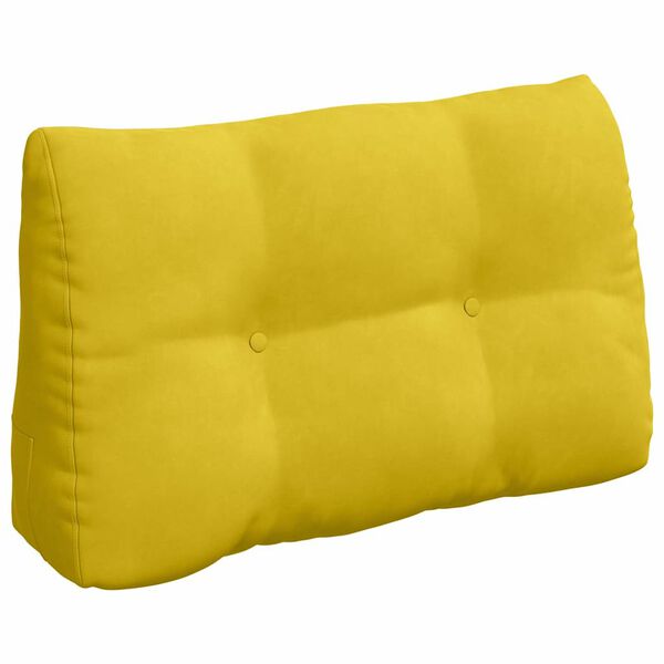 vidaXL Cuscino per Schiena Giallo 80 x 24 x 50 cm Velluto