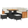 vidaXL Set Divano da Giardino 8 pz 8-Numero di posti Nero e Crema
