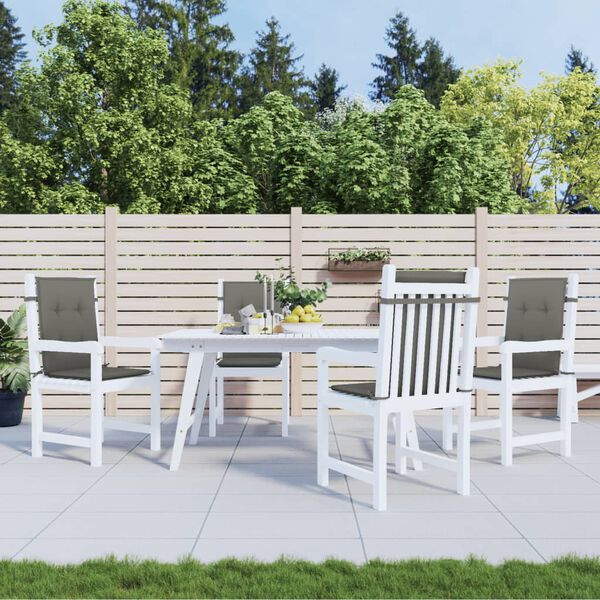 vidaXL Cuscini Sedia Schiena Bassa 4 pz Grigio Mélange 100x50x4 cm