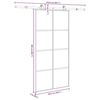 vidaXL Porta Scorrevole con Ferramenta 102,5x205cm Vetro ESG Alluminio