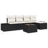 vidaXL Set Divano da Giardino 5 pz Marrone e Crema polyrattan