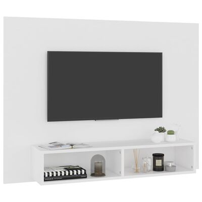 vidaXL Mobile TV a Muro Bianco 120x23,5x90 cm in Legno Multistrato