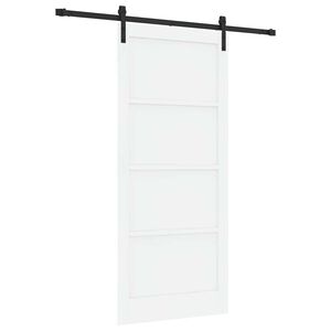 vidaXL Porta scorrevole Bianco e Nero 93 x 211 cm Pino massello