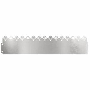 vidaXL Bordure per prato 10 pcs Argento 103 x 0,05 x 22 cm