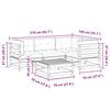 vidaXL Set Divani Giardino 5 pz Cuscini Legno Massello Abete Douglas