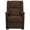 vidaXL Poltrona Alzapersona Massaggiante Marrone Scuro in Tessuto