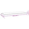 vidaXL Cuscini Panca Giardino 2pz Bianco Crema 180x50x7 Tessuto Oxford
