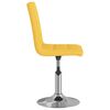 vidaXL Sedia da Pranzo Girevole Giallo Senape in Tessuto