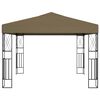 vidaXL Gazebo con Luci a Stringa LED 3x3 m in Tessuto Grigio Talpa