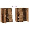 vidaXL Credenza 2 pcs Legno vecchio 60 x 31 x 84 cm Legno multistrato