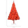 vidaXL Albero di Natale Preilluminato con Palline Rosso 240 cm PVC