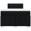 vidaXL Giroletto a Molle con Materasso Nero 120x200 cm in Tessuto