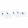vidaXL Renne LED 5 pz Argento 43 x 18 x 66 cm Tessuto