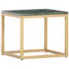vidaXL Tavolino da Salotto Verde 40x40x35 cm Pietra Vera Testura Marmo